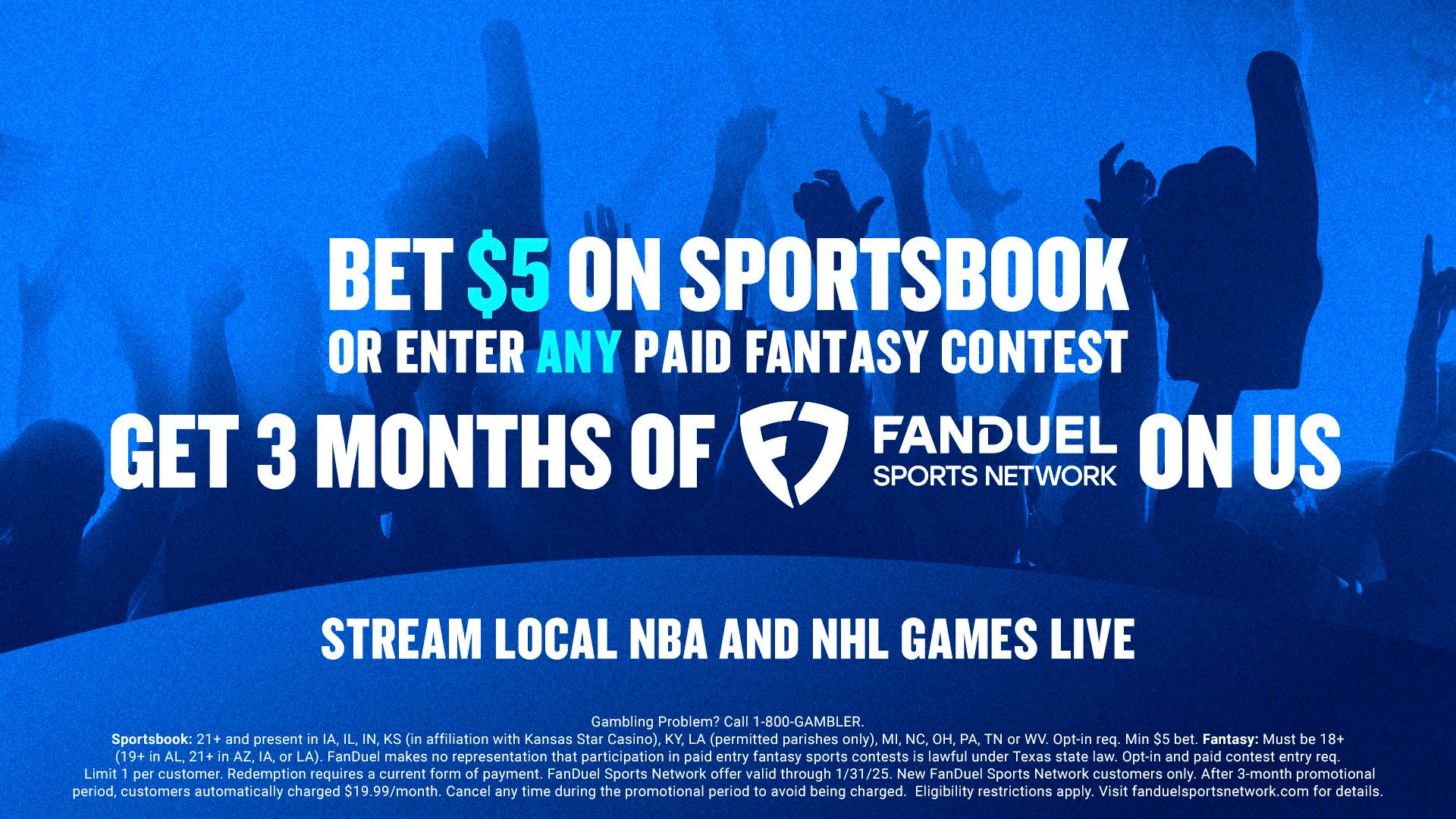 FanDuel Customers Can Get A 3-Month Trial Subscription To Stream Local NBA And NHL Games On FanDuel Sports Network